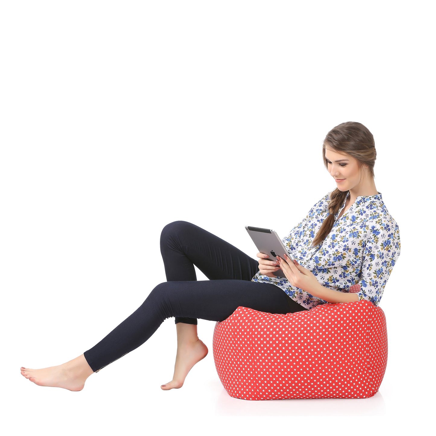 Square - Ottoman Printed Bean Bag With Fillers - Large