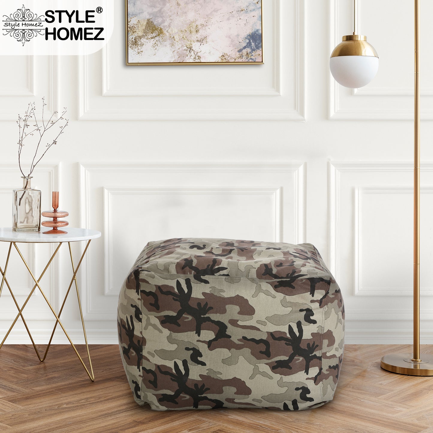 Square - Ottoman Printed Bean Bag With Fillers - Large
