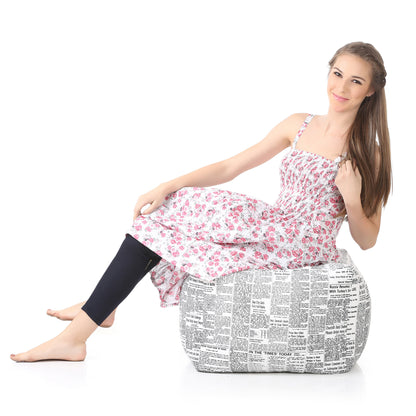 Square - Ottoman Printed Bean Bag With Fillers - Large