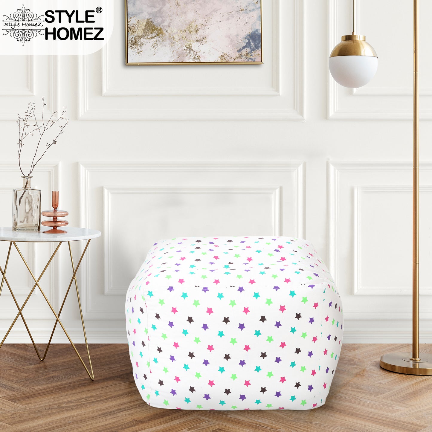Square - Ottoman Printed Bean Bag With Fillers - Large