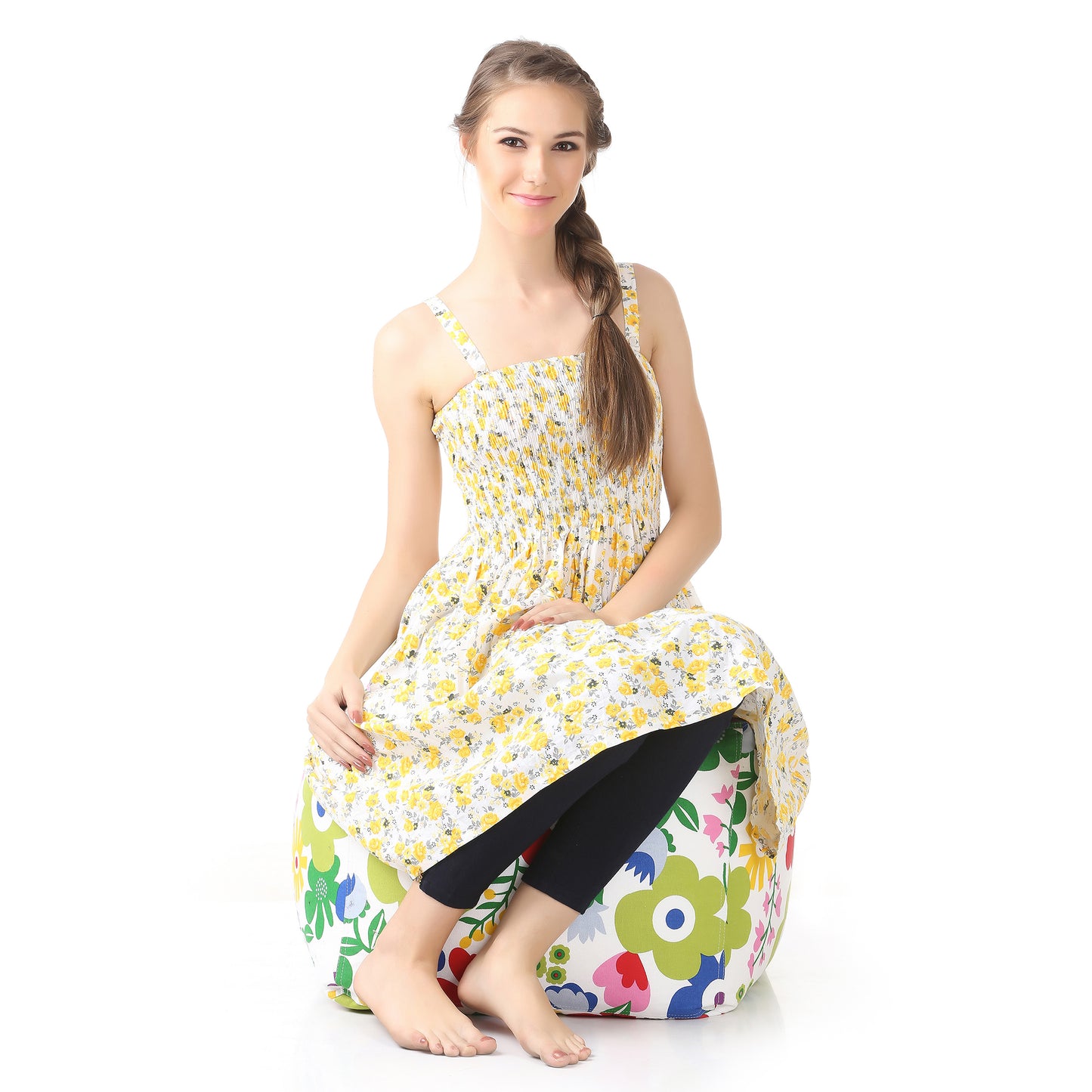 Square - Ottoman Printed Bean Bag With Fillers - Large