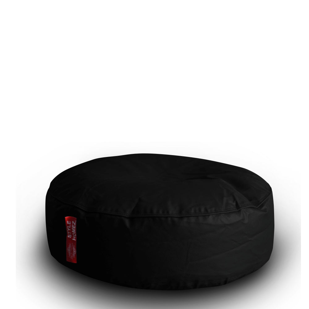 XL Round Floor Cushion With Beans - Black