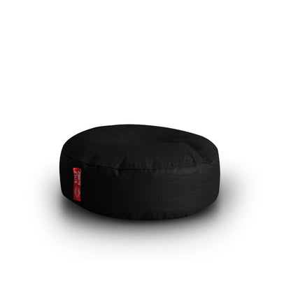 XL Round Floor Cushion With Beans - Black