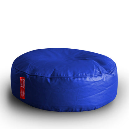 XL Round Floor Cushion With Beans - Blue