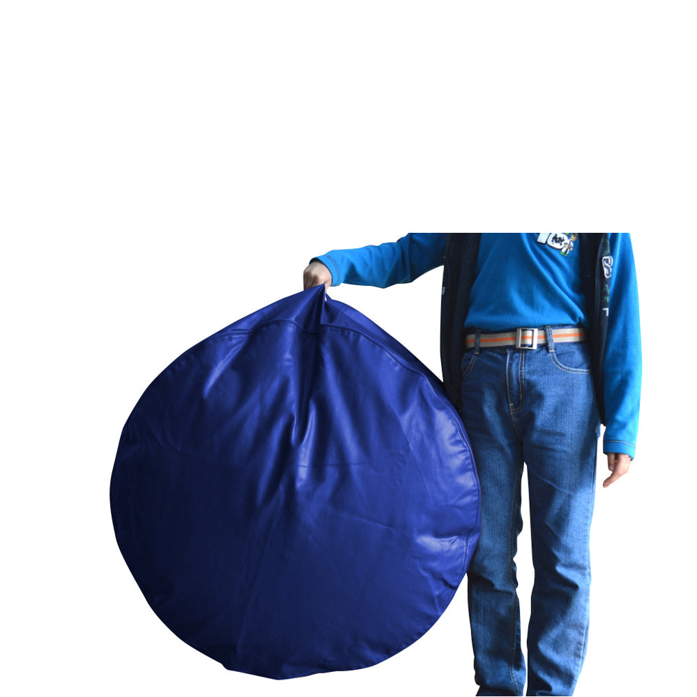 XL Round Floor Cushion With Beans - Blue