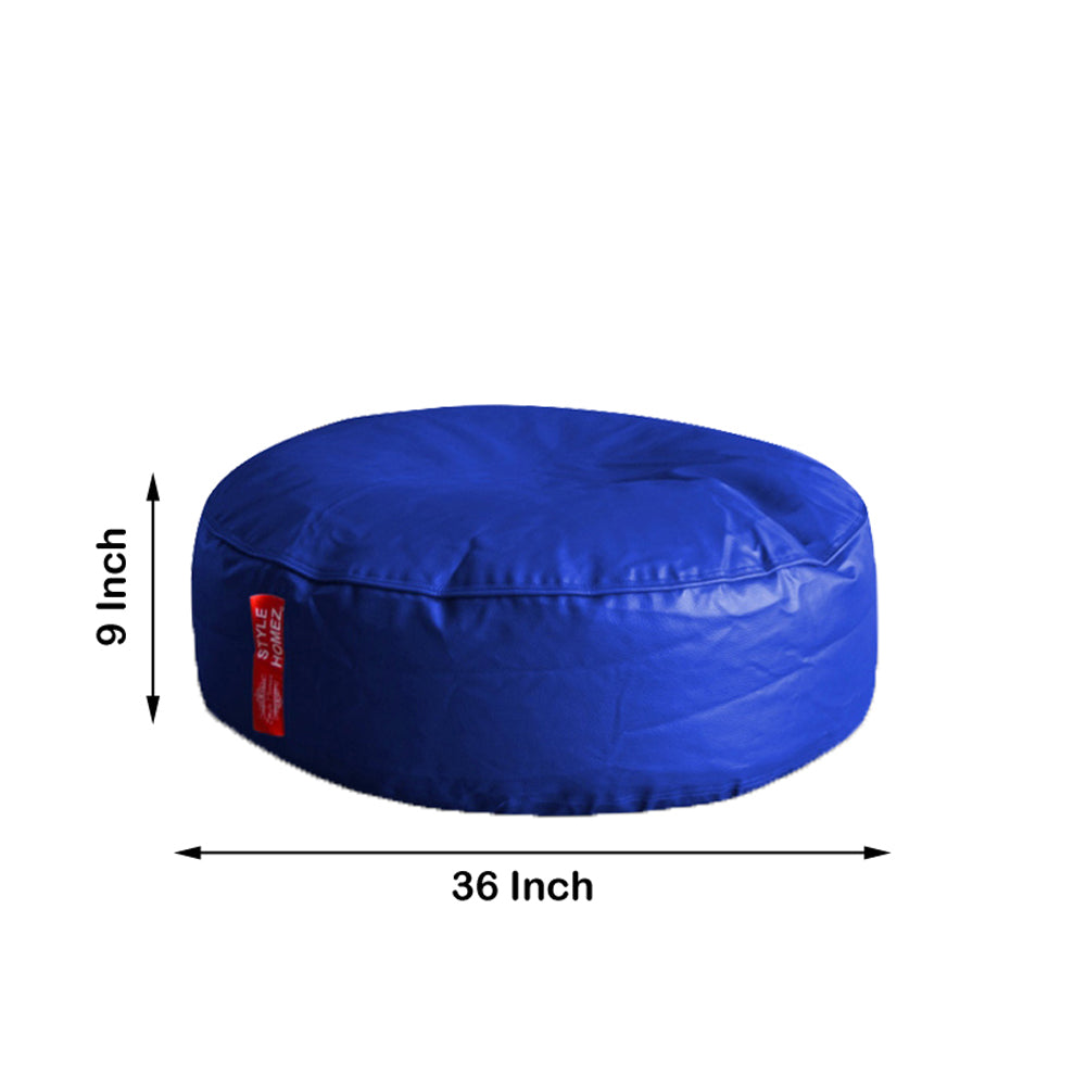XL Round Floor Cushion With Beans - Blue