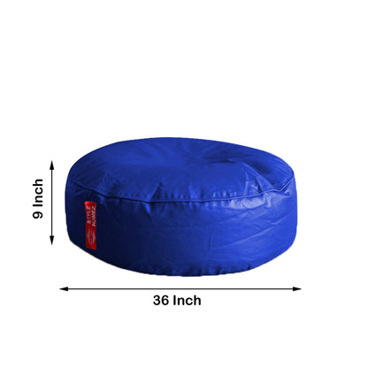 XL Round Floor Cushion With Beans - Blue