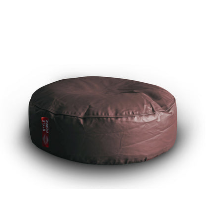 Brown XL Round Floor Cushion With Beans - Chocolate