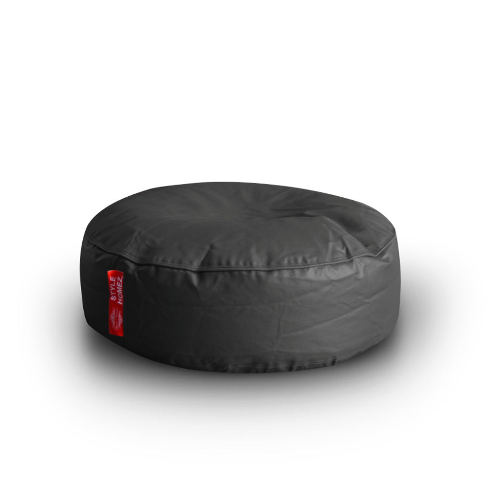 XL Round Floor Cushion With Beans - Grey
