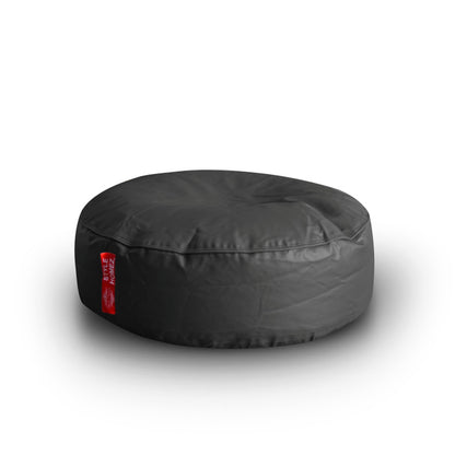XL Round Floor Cushion With Beans - Grey