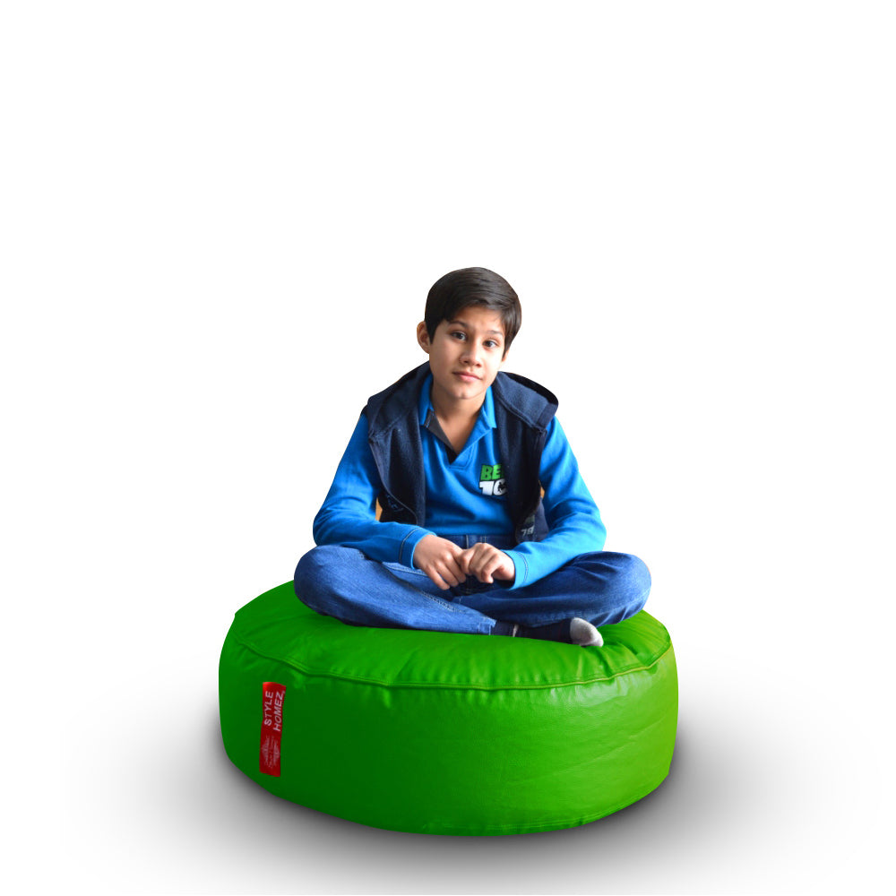 XL Round Floor Cushion With Beans - Green