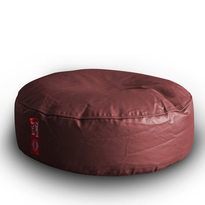 XL Round Floor Cushion With Beans - Maroon