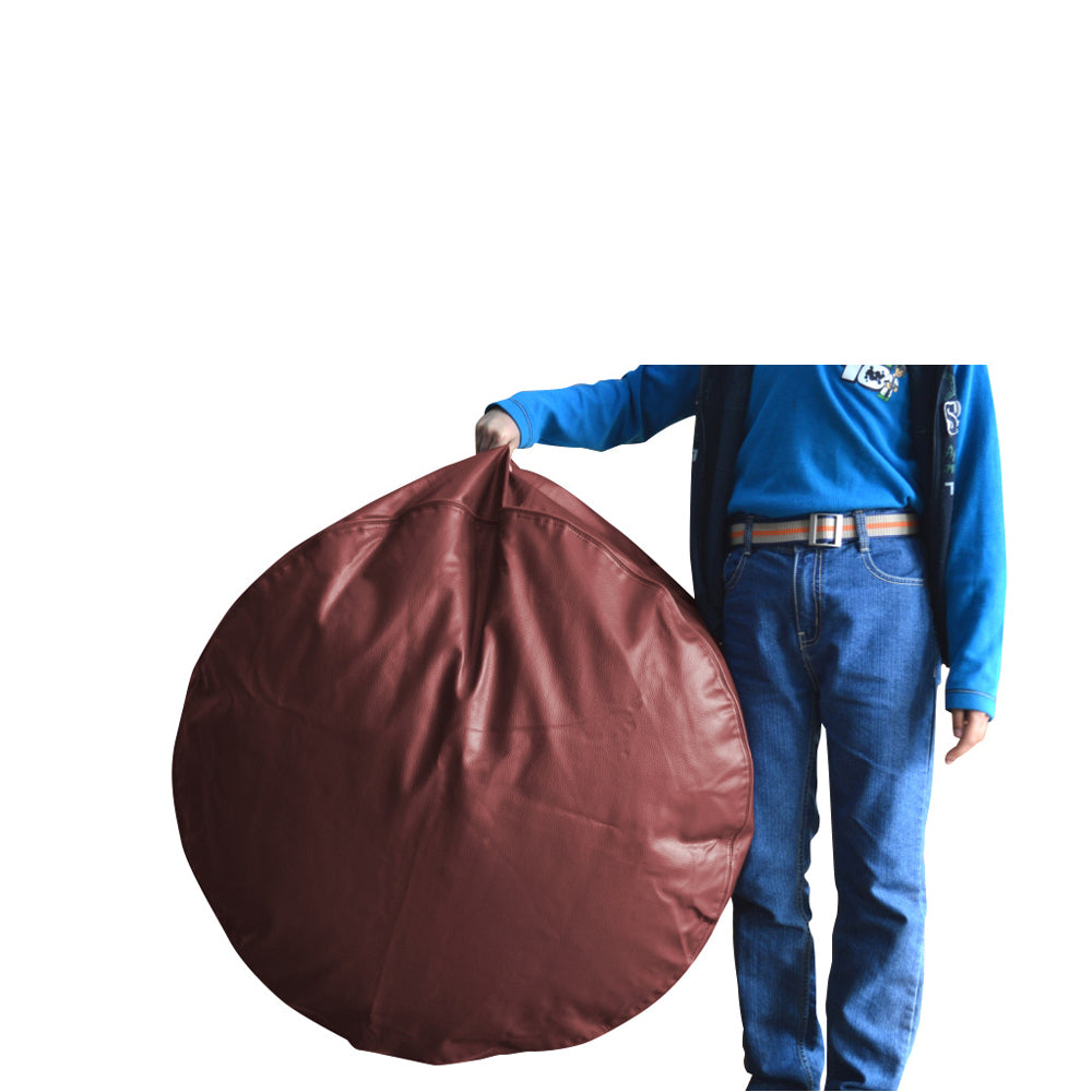 XL Round Floor Cushion With Beans - Maroon
