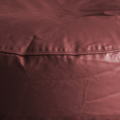 XL Round Floor Cushion With Beans - Maroon