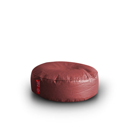 XL Round Floor Cushion With Beans - Maroon