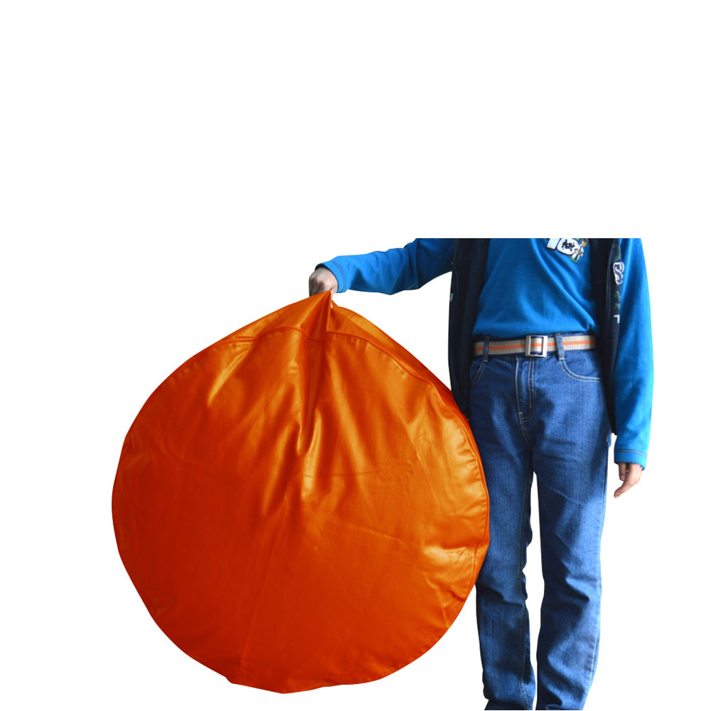XL Round Floor Cushion With Beans - Orange