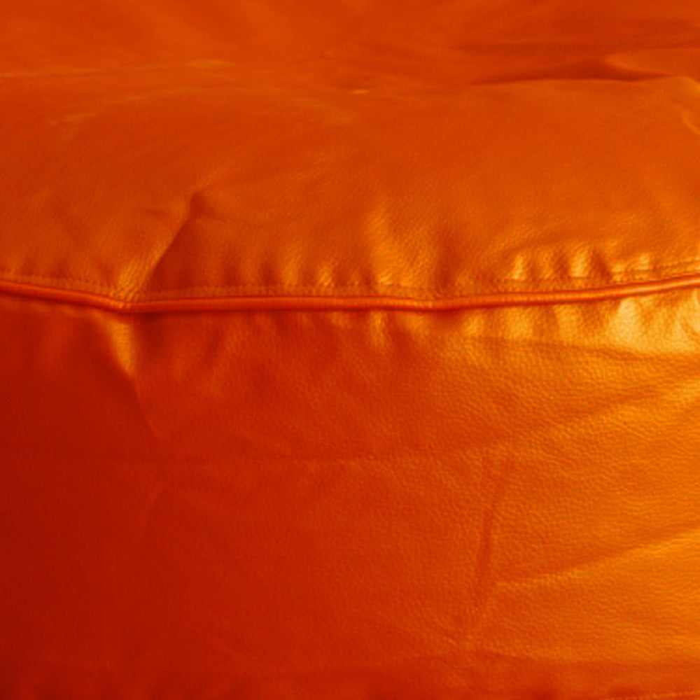 XL Round Floor Cushion With Beans - Orange