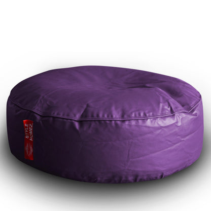 XL Round Floor Cushion With Beans - Purple