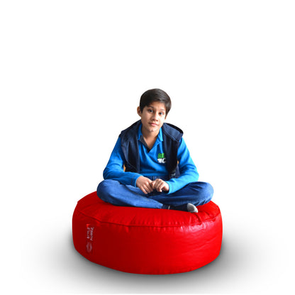 XL Round Floor Cushion With Beans - Red