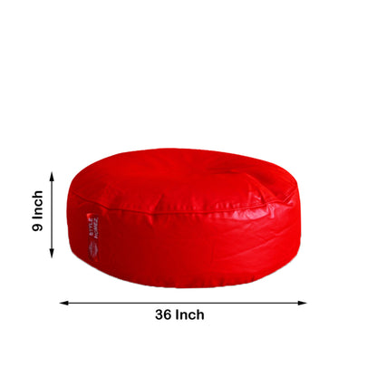 XL Round Floor Cushion With Beans - Red