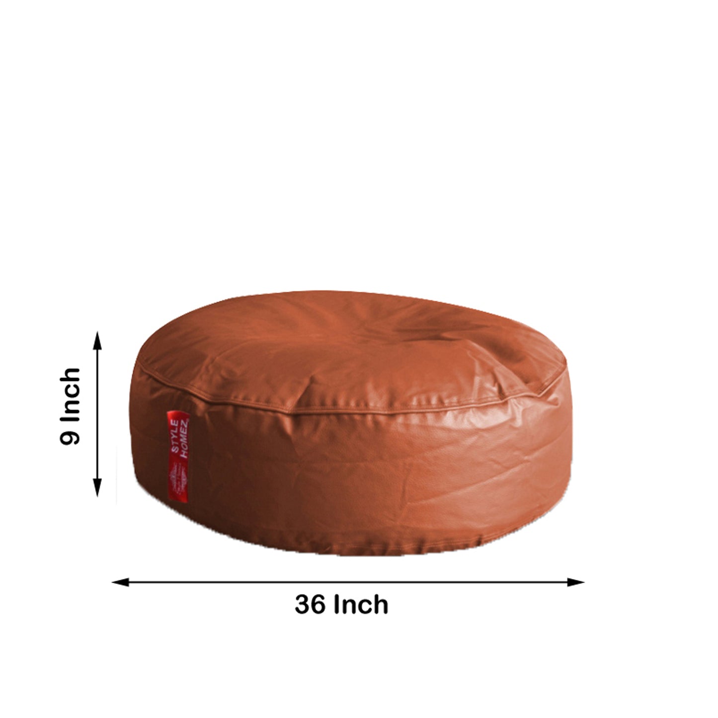XL Round Floor Cushion With Beans - Tan