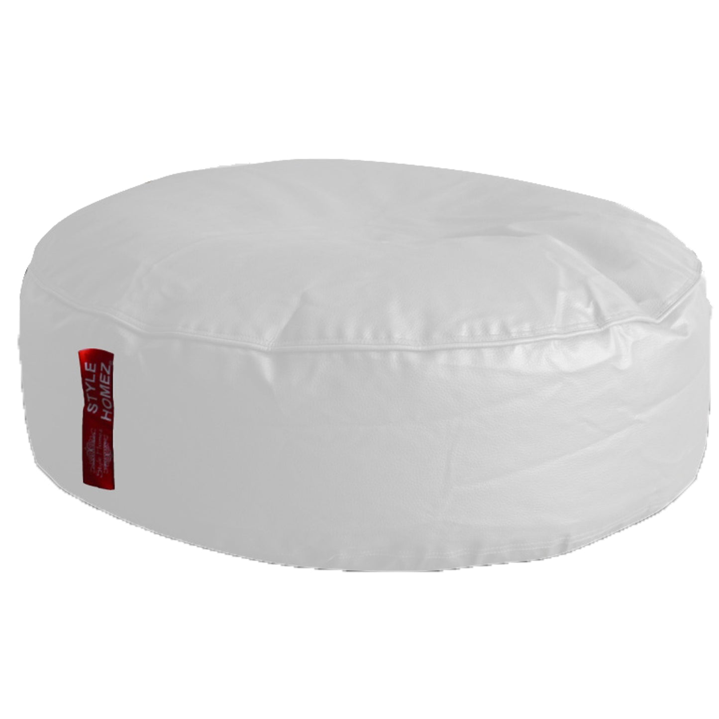XL Round Floor Cushion With Beans - White