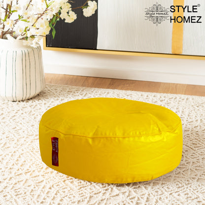XL Round Floor Cushion With Beans - Yellow