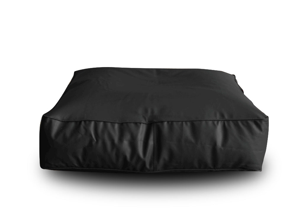 XL Floor Cushion With Beans - With Beans Square - Black