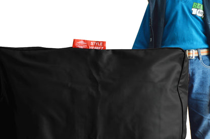 XL Floor Cushion With Beans - With Beans Square - Black