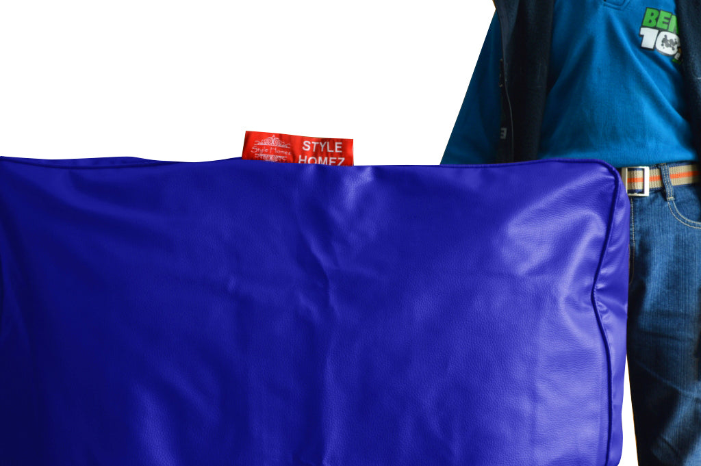 XL Floor Cushion With Beans - Square - Blue