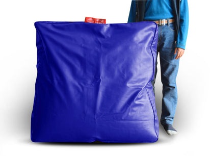 XL Floor Cushion With Beans - Square - Blue