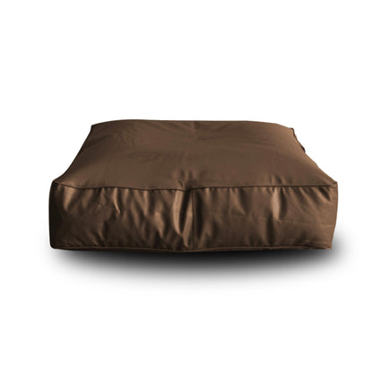 Brown XL Floor Cushion With Beans - Square - Chocolate