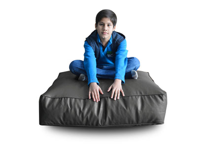 XL Floor Cushion With Beans - Square - Grey