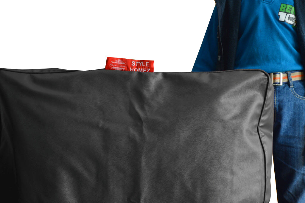 XL Floor Cushion With Beans - Square - Grey