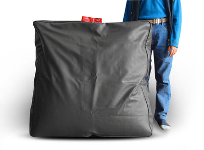XL Floor Cushion With Beans - Square - Grey