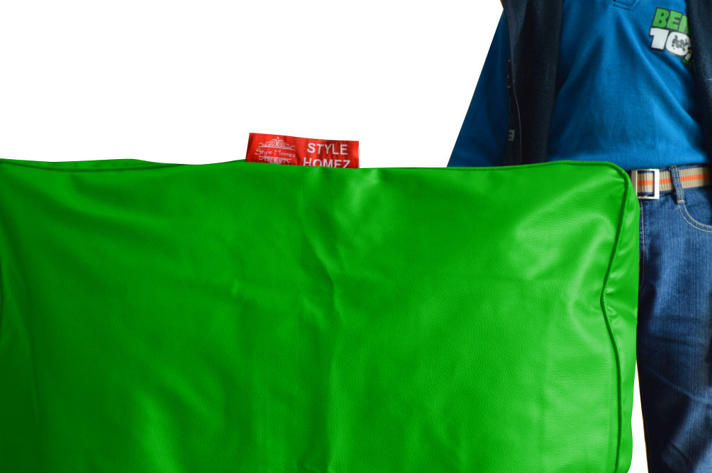 XL Floor Cushion With Beans - Square - Green