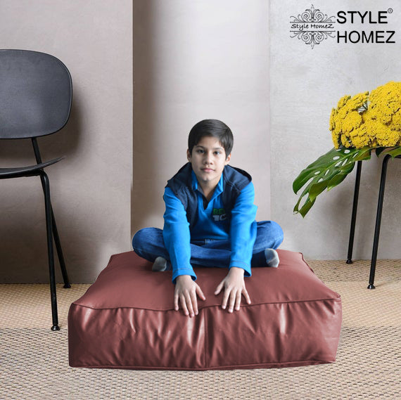 XL Floor Cushion With Beans - Square - Maroon