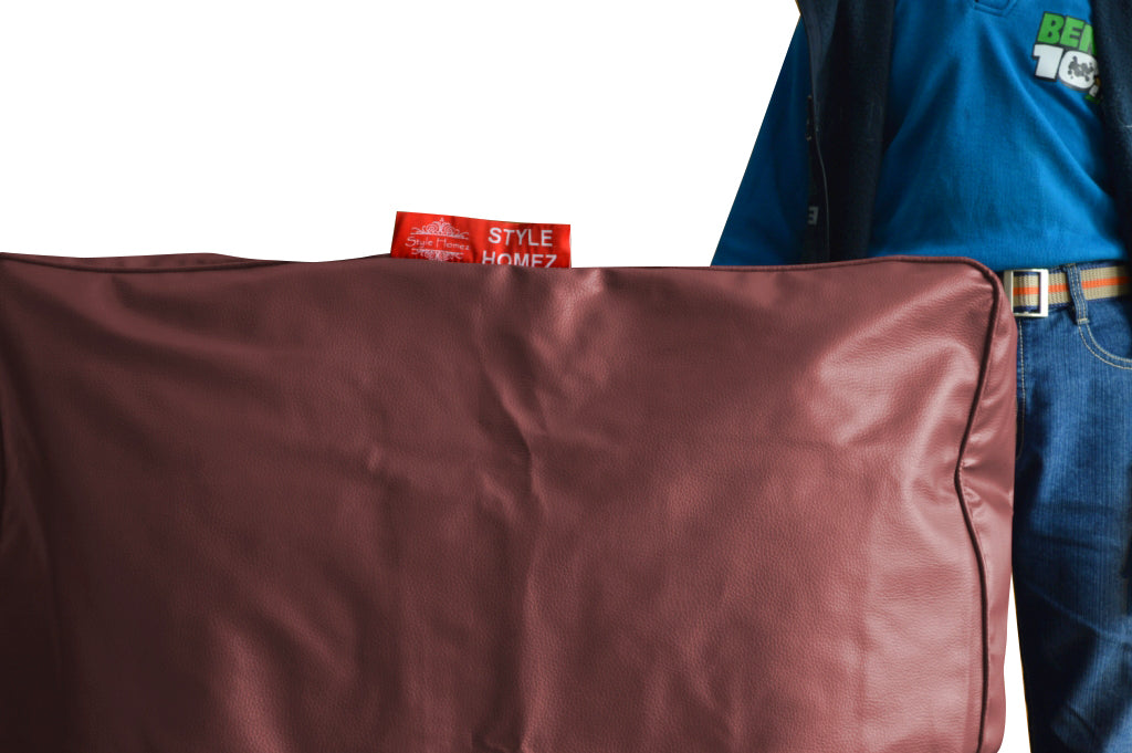 XL Floor Cushion With Beans - Square - Maroon