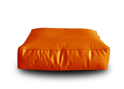 XL Floor Cushion With Beans - Square - Orange