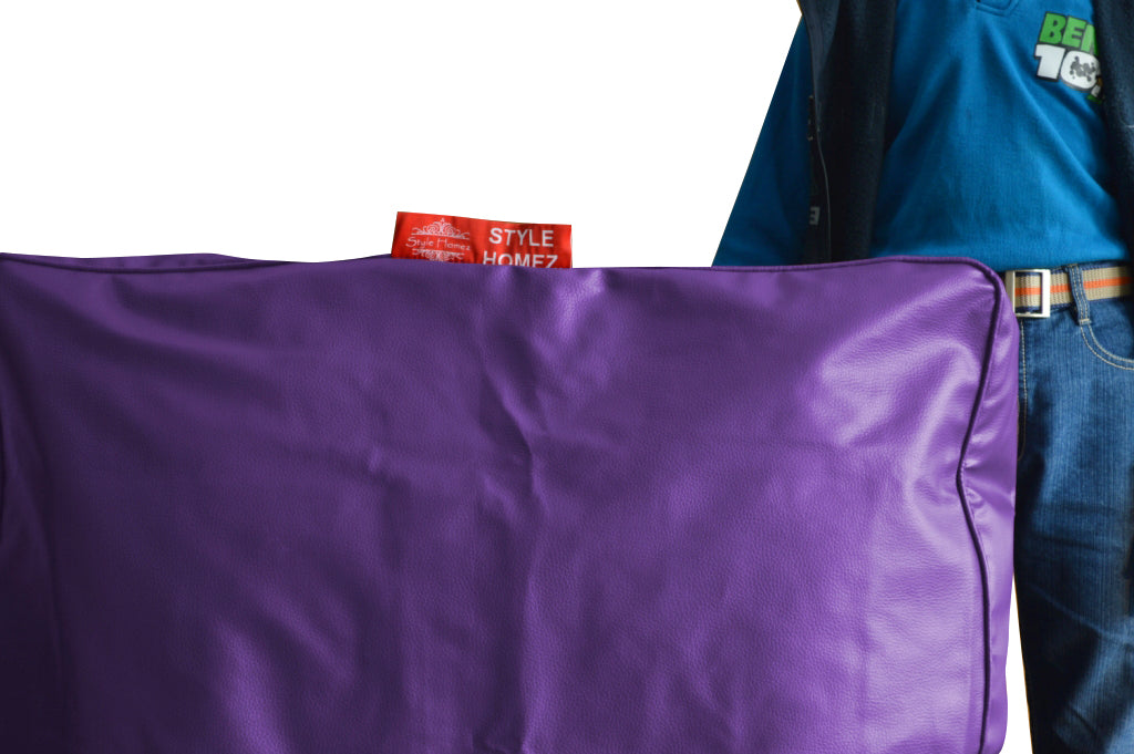 XL Floor Cushion With Beans - Square - Purple