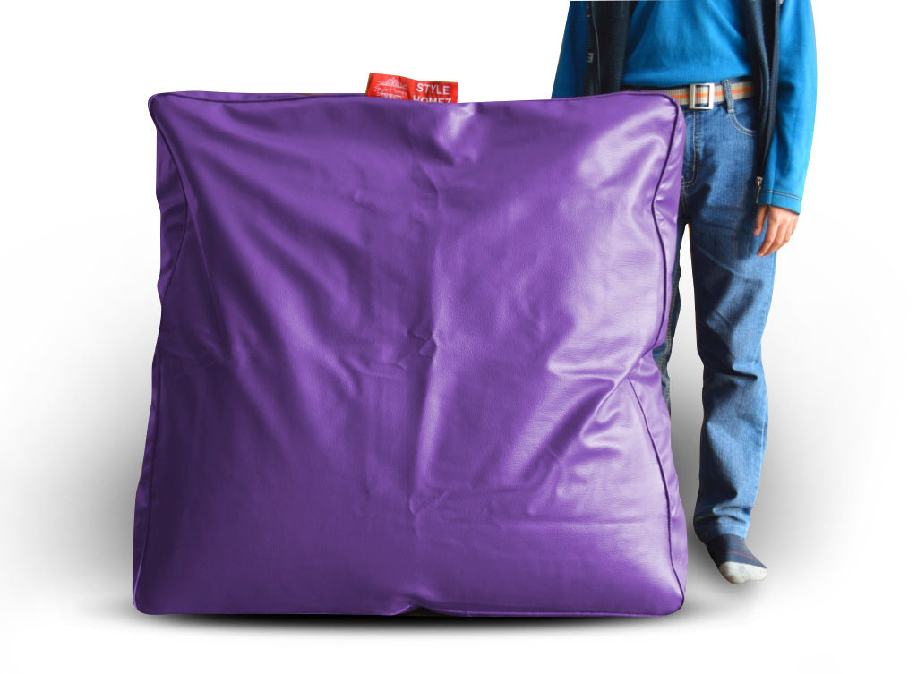 XL Floor Cushion With Beans - Square - Purple