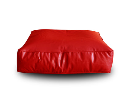 XL Floor Cushion With Beans - Square - Red
