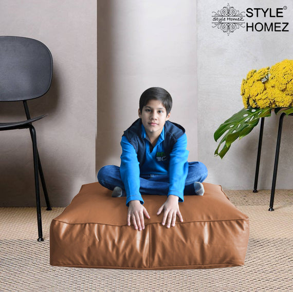 XL Floor Cushion With Beans - Square - Tan