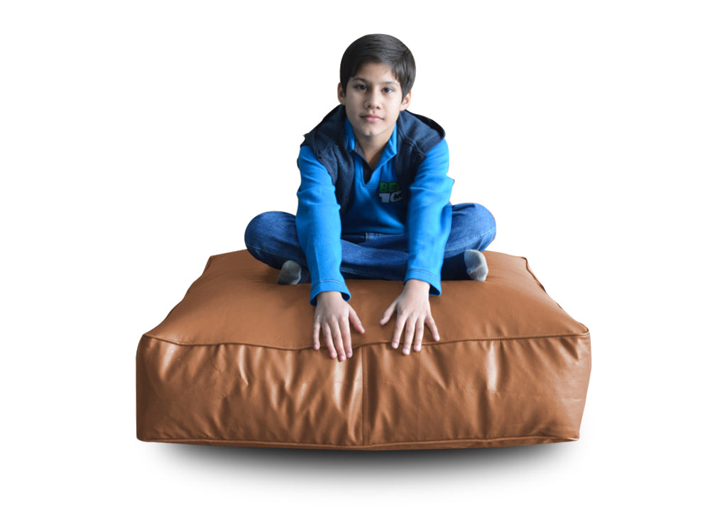 XL Floor Cushion With Beans - Square - Tan
