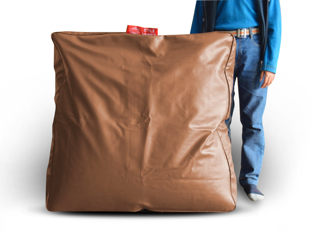 XL Floor Cushion With Beans - Square - Tan
