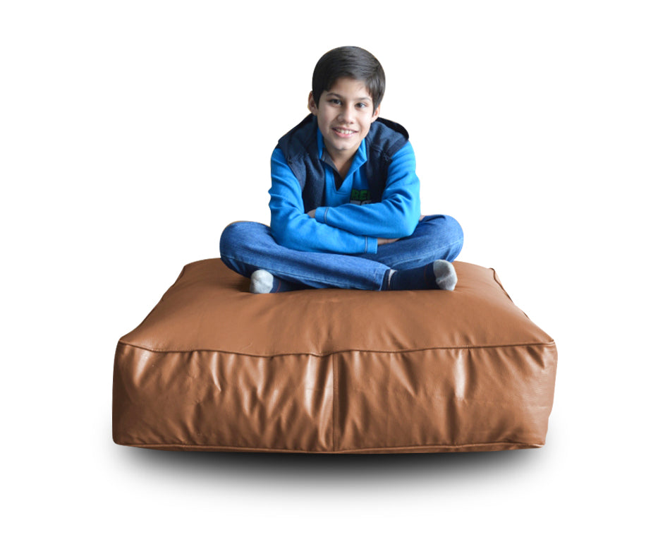 XL Floor Cushion With Beans - Square - Tan