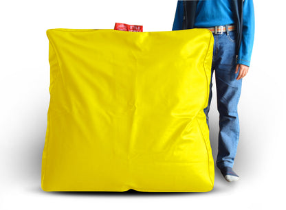 XL Floor Cushion With Beans - Square - Yellow