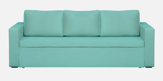 Magnet Fabric 3 Seater Sofa Bed With Loose Cushions and Storage - Teal Green